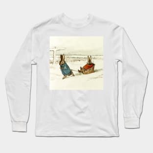 “Bunny Sleigh Ride” by Beatrix Potter Long Sleeve T-Shirt